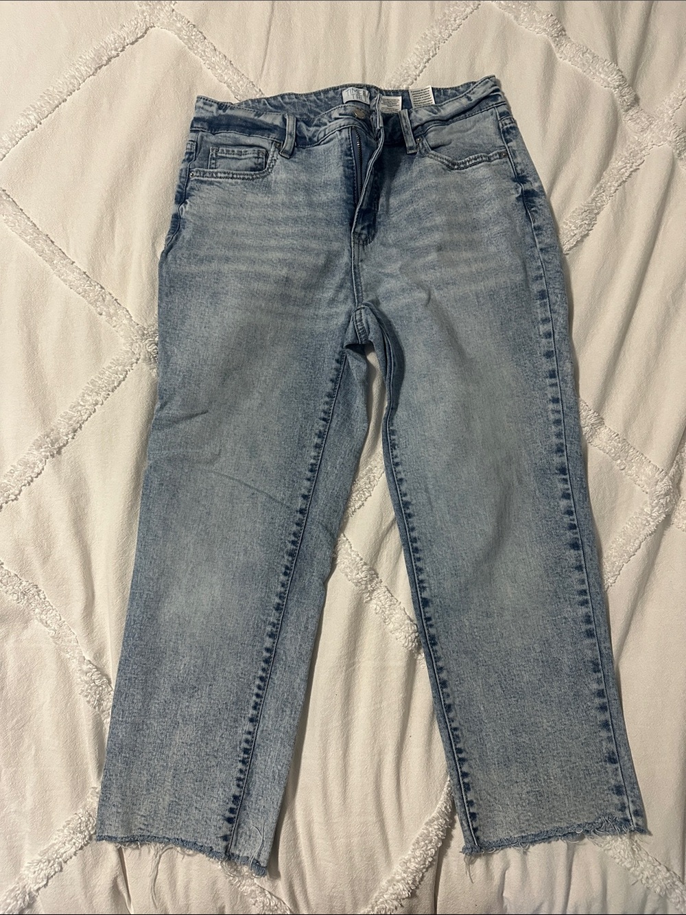 Light Blue Women's ankle crop Jeans